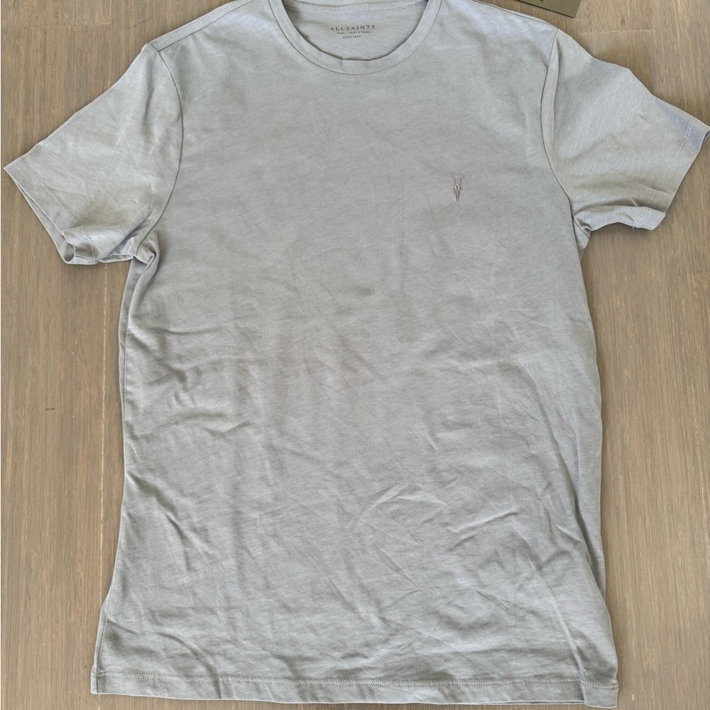 All Saints Light Gray Short Sleeve Tee